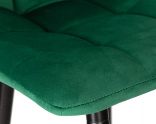 Стул полубарный DOBRIN OLIVIA (черные матовые ножки, зелёный велюр (108-64))