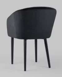 Стул с подлокотниками Нейтон велюр Черный