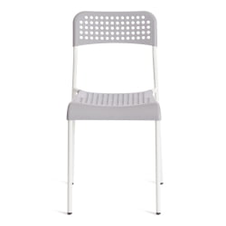 Стул ADDE (mod. C-049) металл/пластик, 39 х 49 х 78 см, Grey (серый) /White (белый)