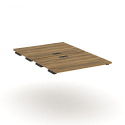 Двойной стол-приставка к двум опорным тумбам/шкафам CОНCЕПТ CН.ДСПР-005 Сандал Янтарный Черный / CONCEPT CN.DSPR-005