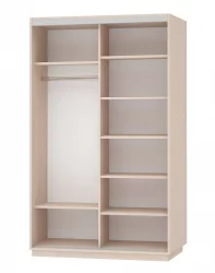 Шкаф-купе двухдверный Экспресс Дуо 1400х2400h Сакура/Дуб молочный