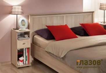 Кровать (1400) Sherlock 43 Дуб Сонома (спальня)