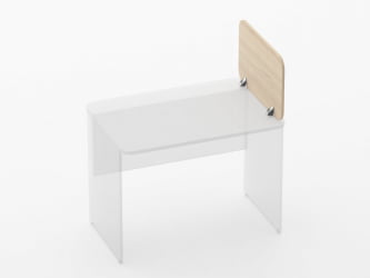 Экран разделительный прямой Глассй 5.14.06 Дуб молочный / Glassy