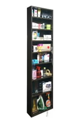 Поворотный шкаф в черном глянцевом стекле Драйв Шелф (правый) Венге