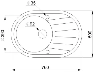 Кухонная мойка STANDART 7601 Черный