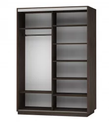 Шкаф-купе двухдверный Экспресс Дуо Экспенс 1600х2200h Венге