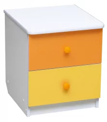Тумба прикроватная Радуга Белый/Оранжевый/Желтый