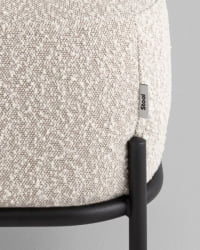 Пуф Стоун П ткань букле молочный