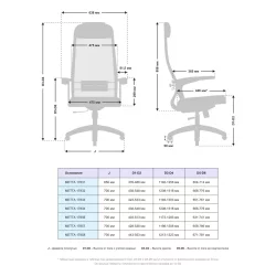 Офисное кресло МЕТТА B 1b 11/U150, Основание 17833 Чёрный Black