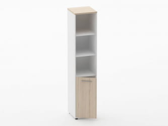 Шкаф 4 узкий верх открытый, низ закрытый Deka 10.19.11Л Туя/Белый