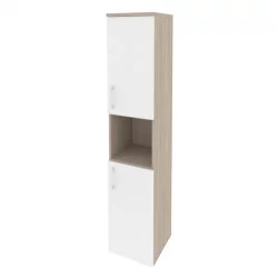 Шкаф высокий узкий правый ONIX O.SU-1.5(R) Дуб Аттик/Белый