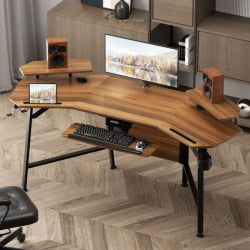 Стол для компьютера с подставкой под клавиатуру EUREKA ERK-AED-E70WN