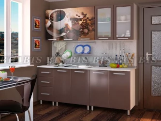 Маленькая кухня 2,0 м Люкс Шоколад