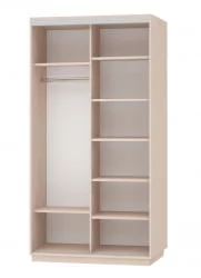 Шкаф-купе двухдверный Экспресс Дуо Экспенс 1200х2400h Дуб молочный