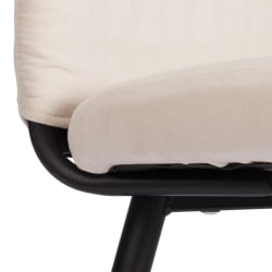 Стул обеденный Monte Carlo TREND, велюр, молочный/черный, 4, 49х51х93 см