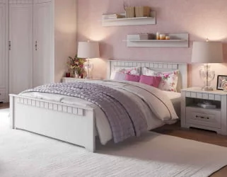 Кровать Прованс 120х200 Бодега белая Платина премиум