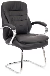 Кресло для посетителей Everprof Valencia CF Экокожа Черный
