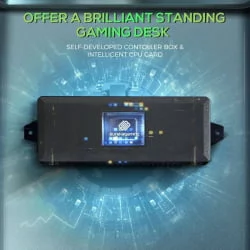 Геймерский стол c электрической регулировкой по высоте EUREKA ERK-EGD-S62B Черный с RGB