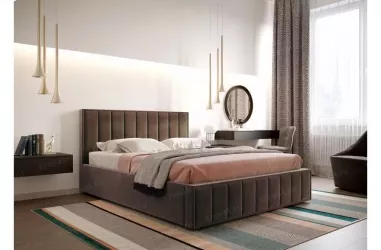 Кровать с ортопедическим основанием Вена 1400 Мора коричневый