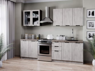 Панель окончание шкафа кухонного антресоль Джамис ЛД 296.920.000 Белый камень