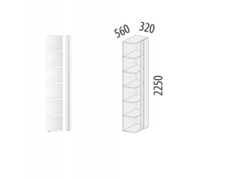 Стеллаж торцевой (лев/прав) Николь 901.17