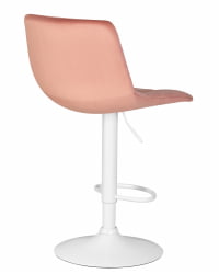 Стул барный ДОБРИН ТАИЛОР ВХИТЕ (пудрово-розовый велюр (МДЖ9-32)) 2 шт / DOBRIN TAILOR WHITE (MJ9-32))