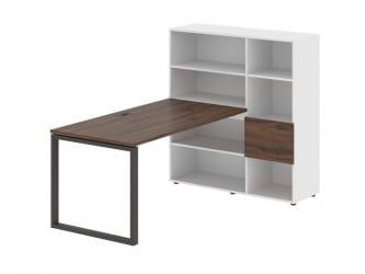 Рабочая станция EDIS EQRST 1215 Дуб Денвер темный Мокко Белый