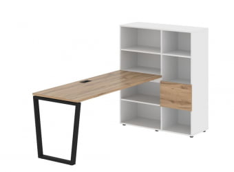 Рабочая станция ЕДИС ЕВРСТ 1117 Дуб Денвер светлый Черный Белый / EDIS EVRST