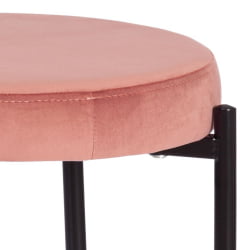 Табуретка REVO (mod. 7034) ткань/металл, 44 х 44 х 47 см, коралловый barkhat 15 /черный