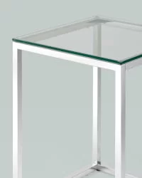 Журнальный стол ТАУН 40x40 Серебро