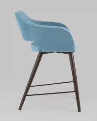 Стул полубарный Саймон ПЛ велюр Пыльно-голубой