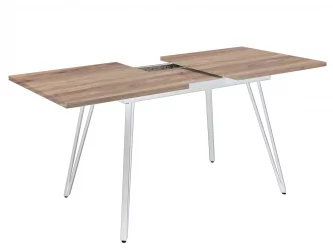 Стол раздвижной Диего 120-160 Галифакс Натур_БЕЛЫЙ