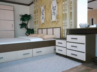 Двуспальная кровать я ящиком Сакура 1,6 м