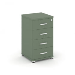 Тумба опорная/приставная с 4 ящиками CONCEPT CN.TUO-002 B/W Кобо Белый