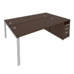 Рабочая станция с опорной тумбой Метал СйстемБ.РС-СТП-2.5 Венге/Серый / Metal SystemБ.РС-СТП-2.5