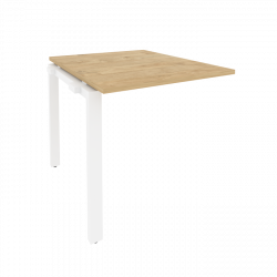 Проходной наборный элемент переговорного стола ОНИКС О.МП-НПРГ-0 Тиквуд Светлый/Белый / ONIX O.MP-NPRG-0