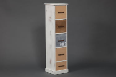 Тумба с 5 ящиками Secret De Maison MARITIME 5 ( mod. HX16-001NS ) Butter white/navy design