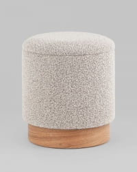 Пуф с ящиком Холли XS букле бежевый