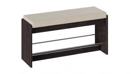 Тумба для обуви Тайм тип 2 Венге Цаво/кож.зам Крем