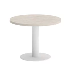 Стол журнальный круглый HOME OFFICE VR.SP-5-60.1G Денвер Светлый/Белый металл