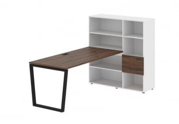 Рабочая станция ЕДИС ЕВРСТ 1217 Дуб Денвер темный Черный Белый / EDIS EVRST