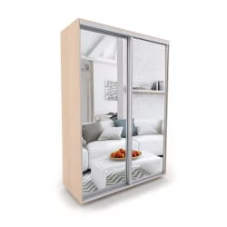 Шкаф-купе в гостиную комнату Акцент-Сим З 1000х600 Дуб молочный