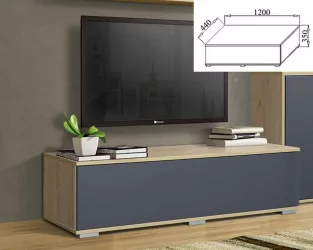 Тумба Куб К03 Белый софт Черный ясень