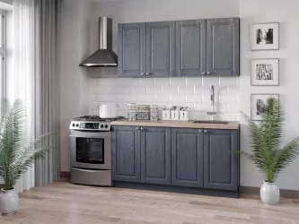 Шкаф кухонный 450 Мокка ЛД 274.330.000.150 Черный Дуб фактурный антрацит