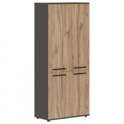 Шкаф с глухими средними и малыми дверьми ЕДИС ЕХCС 85.3 Дуб Денвер светлый Черный Мокко / EDIS EHCS