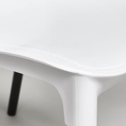 Стул для балкона GENIUS (mod 75) металл/пластик, 46x56x84cм, белый/черные ножки