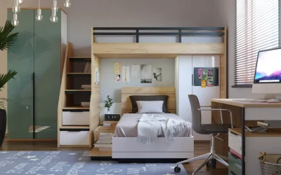 Детский шкаф для одежды ЛД 528.180.000 Белый/Дуб золотой