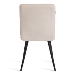 Стул обеденный Sweet флок , 46х55х88, молочный/черный, 4