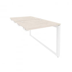 Стол-приставка двойной на О-образном м/к к опорым элем. ONIX O.MO-D.SPR-0.7 Денвер Светлый/Белый