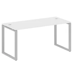 Стол письменный на О-образном м/к METAL SYSTEM БО.СП-4 Белый/Серый
